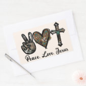 Vrede - Liefde - Jezus Rechthoekige Sticker (Envelop)