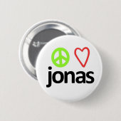 Vrede, liefde, Jonas Ronde Button 5,7 Cm (Voorkant /achterkant)