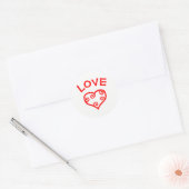 Vrede, liefde, Joy Heart - Circle Sticker (Envelop)