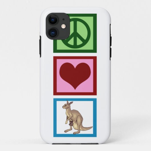 Vrede Liefde Kangoeroe Case-Mate iPhone Case (Achterkant)