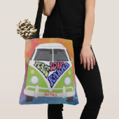 Vrede, liefde, Karma, Hippy, regenboogwaterverf Draagtas (Dichtbij)