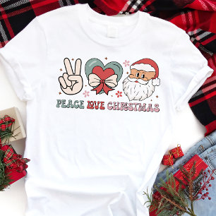 Vrede Liefde Kerstmis Groovy Tri-Blend Shirt