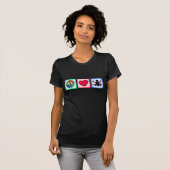 Vrede, liefde, kikkers t-shirt (Voorkant volledig)