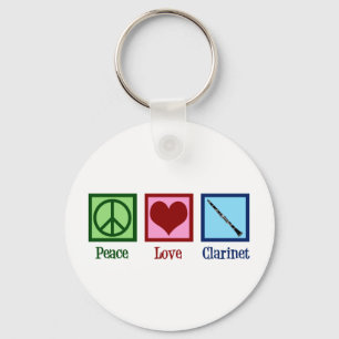 Vrede Liefde Klarinet Sleutelhanger