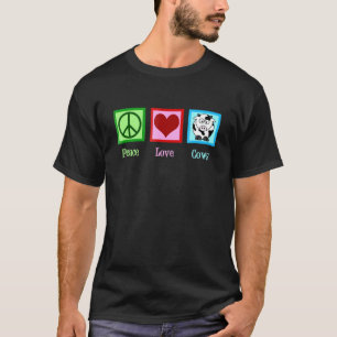 Vrede Liefde Koeien Schattige Koe T-shirt