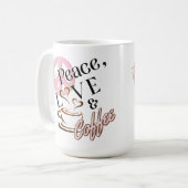 "Vrede, Liefde & Koffie" Mok (Voorkant links)