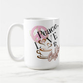 "Vrede, Liefde & Koffie" Mok (Links)