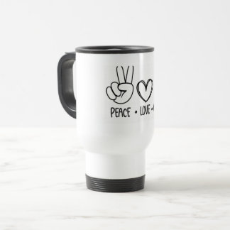 Vrede Liefde Koffie Ochtend Vibe Reisbeker