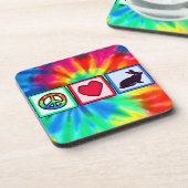 Vrede, liefde, konijntjes bier onderzetter (Linkerzijde)