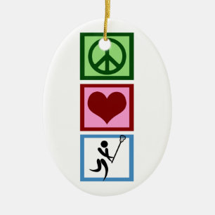 Vrede Liefde Lacrosse Keramisch Ornament