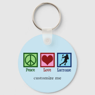 Vrede Liefde Lacrosse Sleutelhanger
