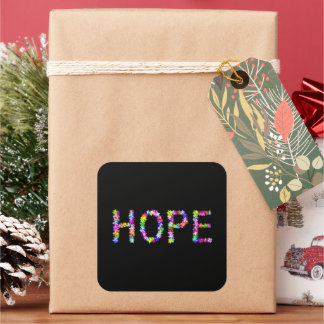 Vrede & Liefde Laptop Cadeaus | Positieve Bericht Vierkante Sticker