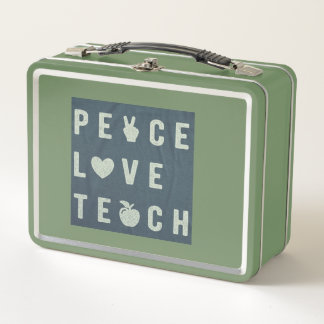 Vrede Liefde Les Lunchbox Geschenk voor Leraar Es