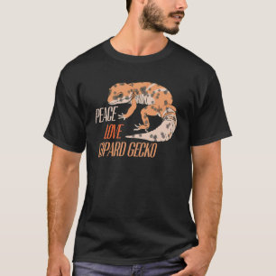 Vrede Liefde Luipaardgekko Huisdier T-shirt