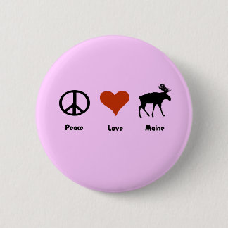 Vrede Liefde Maine Ronde Button 5,7 Cm