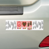 Vrede, liefde, massagetherapie bumpersticker (Op auto)