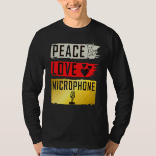 Vrede Liefde Microfoon Instrument Stem Transducers T-shirt