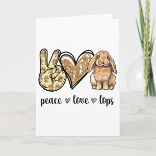 Vrede Liefde Mini Holland Lop Konijn Liefhebber Kaart