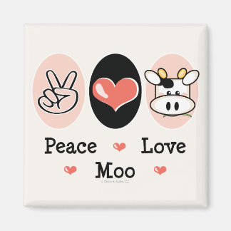 Vrede Liefde Moo Koe Magnet Magneet