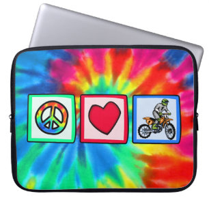 Vrede, liefde, Motocross Laptop Sleeve