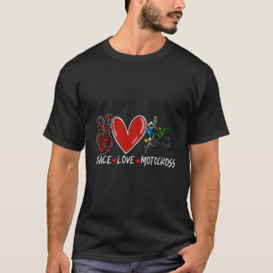 Vrede Liefde Motorcross Spel Dag Luipaard Moederda T-shirt
