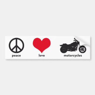 Vrede ・ Liefde ・ Motorfietsen Bumpersticker