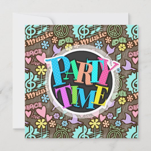 Vrede, liefde, muziek kaart (Voorkant)
