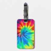Vrede, liefde, muziek, tie Dye Bagagelabel (Achterkant verticaal)