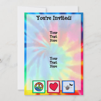 Vrede, liefde, muziek; Tie dye Kaart