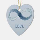 Vrede, liefde, oneindige versiering keramisch ornament (Links)