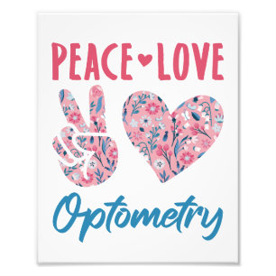 Vrede Liefde Optometrie Optometrist Foto Afdruk