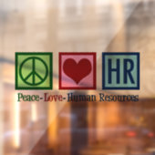 Vrede Liefde P&O Personeelszaken Kantoor Raamsticker (Vel 2)