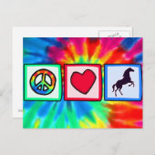 Vrede, liefde, paarden briefkaart (Voorkant / Achterkant)