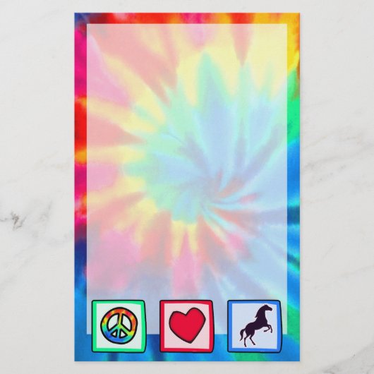 Vrede, liefde, paarden briefpapier (Voorkant)