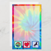 Vrede, liefde, paarden briefpapier (Voorkant / Achterkant)