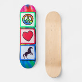 Vrede, liefde, paarden skateboard (Voorkant)