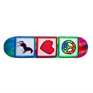 Vrede, liefde, paarden skateboard
