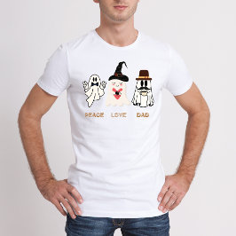 Vrede Liefde Papa Grappig Halloween T-shirt