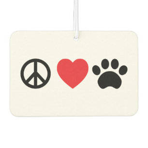 Vrede Liefde Paw Auto Luchtverfrisser
