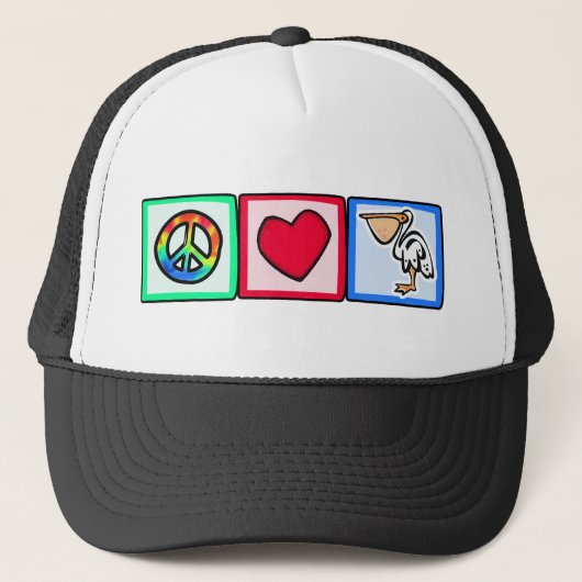 Vrede, liefde, Pelicans Trucker Pet (Voorkant)