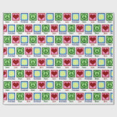 Vrede Liefde Pickleball Schattige Kerstmis Cadeaupapier (Vlak)