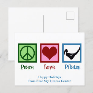 Vrede Liefde Pilates Schattigee aangepaste vakanti Briefkaart