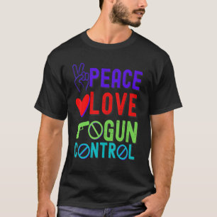 Vrede Liefde Pistool Hervorming Controle Oranje Ei T-shirt