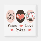 Vrede Liefde Poker Magnet Magneet (Voorkant)