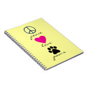 Vrede Liefde Pootjes Notitieboek (Rechterzijde)
