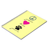 Vrede Liefde Pootjes Notitieboek (Linkerzijde)