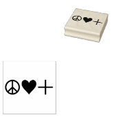 Vrede liefde positiviteit 	rubberstempel (Gestempeld)