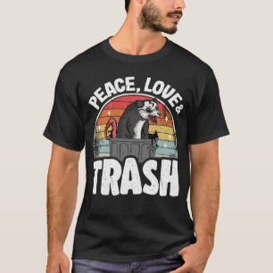 Vrede, Liefde & Prullenbak Grappige Opossum Meme P T-shirt