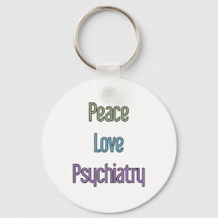 Vrede, liefde, psychiatrie sleutelhanger