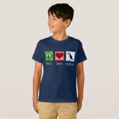 Vrede Liefde Puffins Schattig Kinder T-shirt (Voorkant volledig)